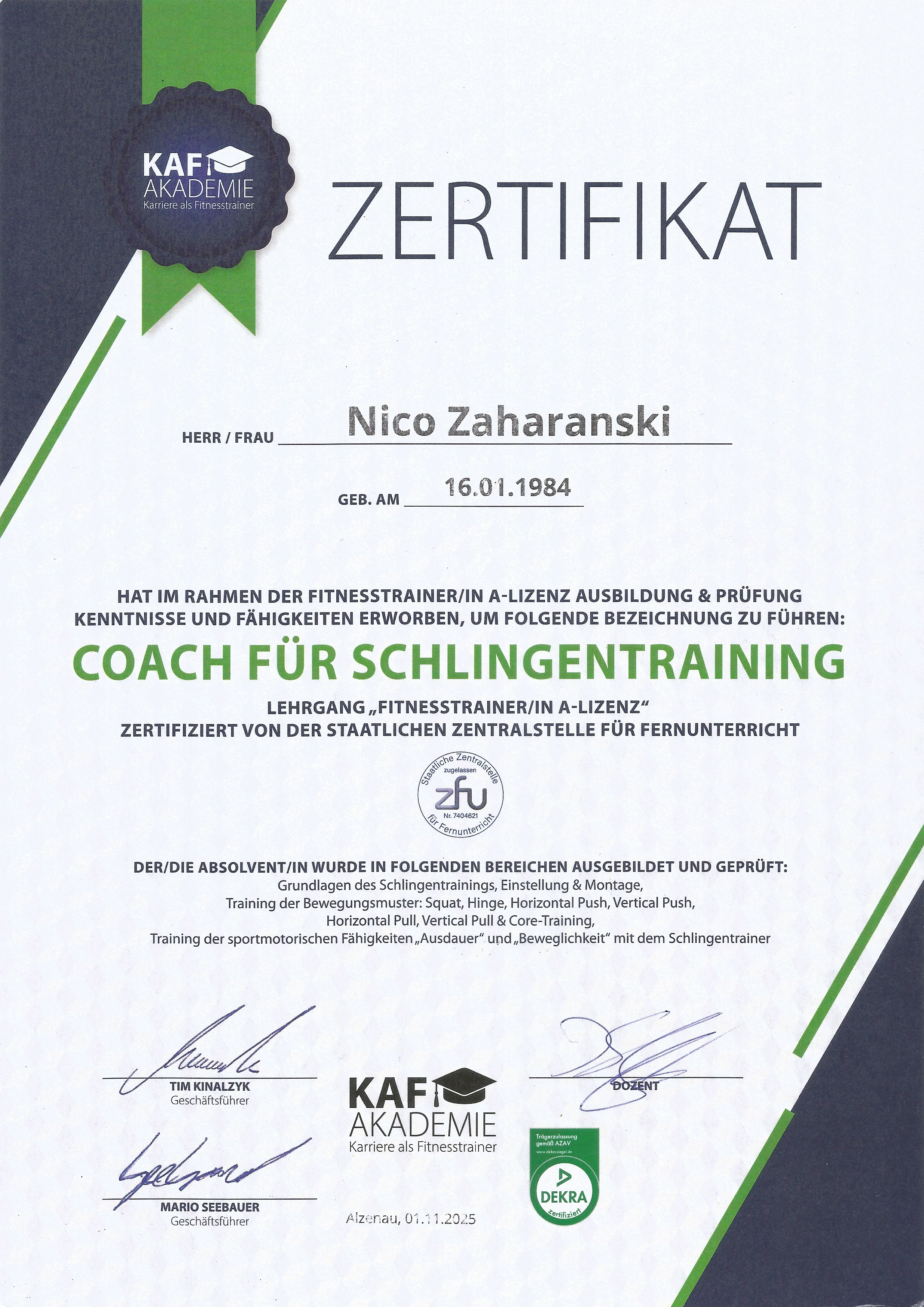 Coach für Schlingentraining